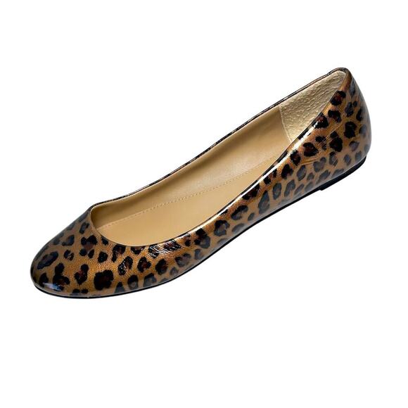 J Crew Tortoise Print Ballet Flats Women's size 9 Cottage Coquette - Picture 6 of 7